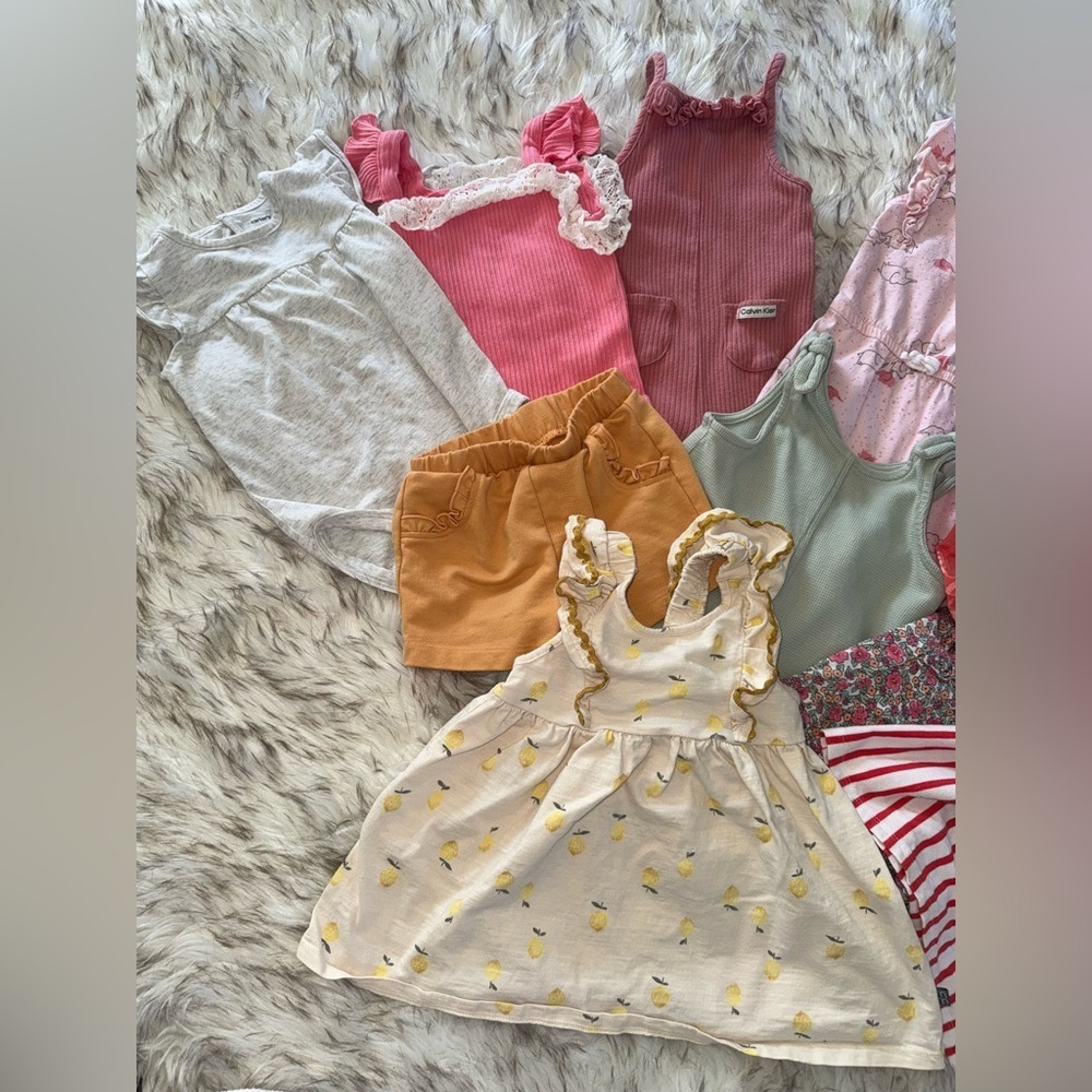 Calvin Klein, carters, Pekkle, RZ baby girl outfit lot size 18 months - Picture 2 of 11